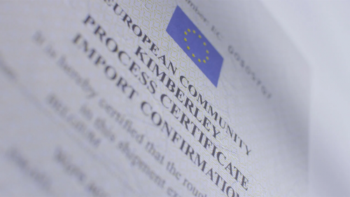 A Kimberley Process certificate