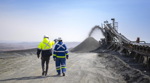 Conveyer at the Culling diamond mine